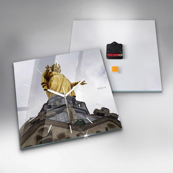 Reloj cuadrado Estatua de Nuestra Señora en Lyon