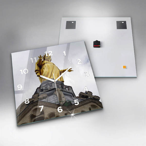 Reloj cuadrado Estatua de Nuestra Señora en Lyon