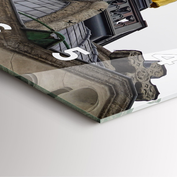 Reloj cuadrado Estatua de Nuestra Señora en Lyon