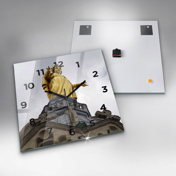 Reloj cuadrado Estatua de Nuestra Señora en Lyon