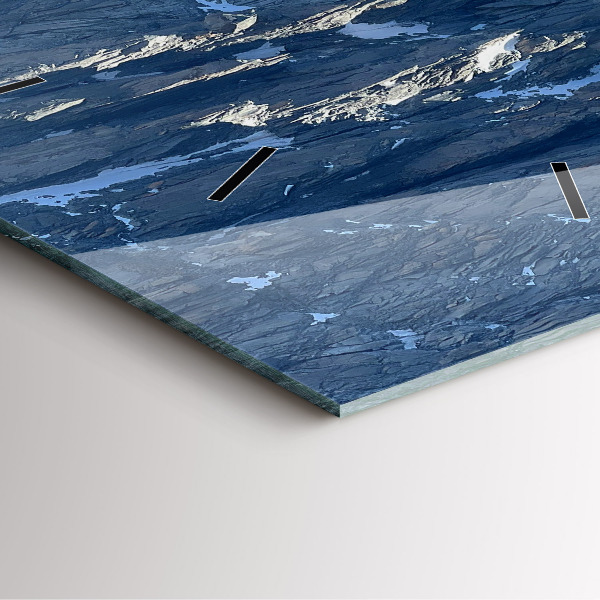 Reloj de pared cuadrado Los Alpes en invierno