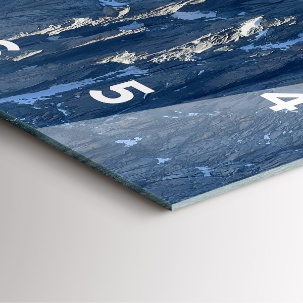 Reloj de pared cuadrado Los Alpes en invierno