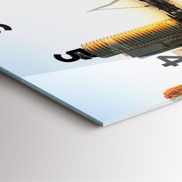 Reloj de pared cuadrado Ciudad junto al río