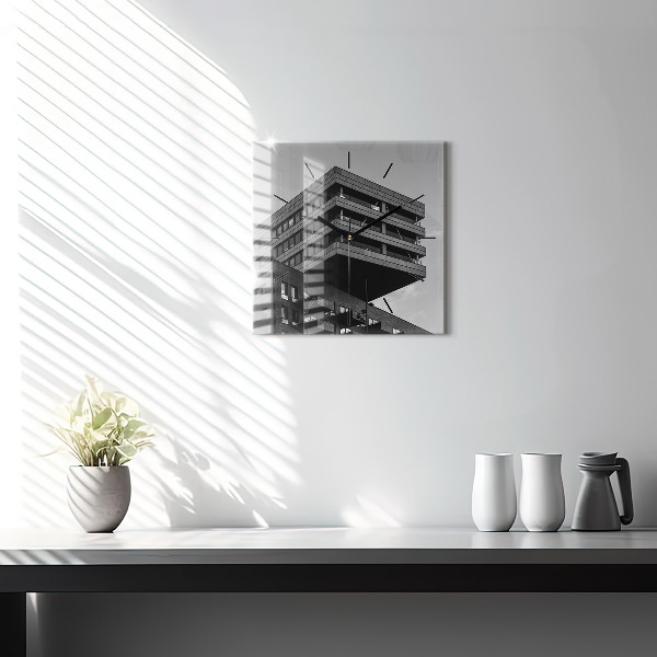 Reloj de pared cuadrado Arquitectura en Amsterdam