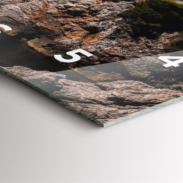 Reloj de pared cuadrado Acantilados de Dubrovnik