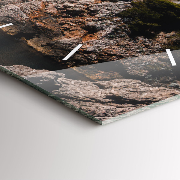 Reloj de pared cuadrado Acantilados de Dubrovnik