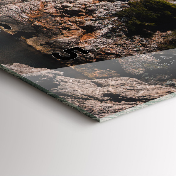 Reloj de pared cuadrado Acantilados de Dubrovnik