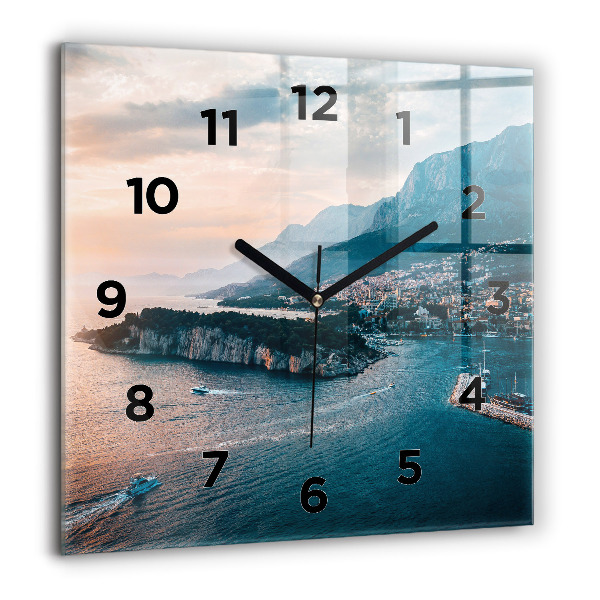 Reloj de pared cuadrado Isla en Croacia