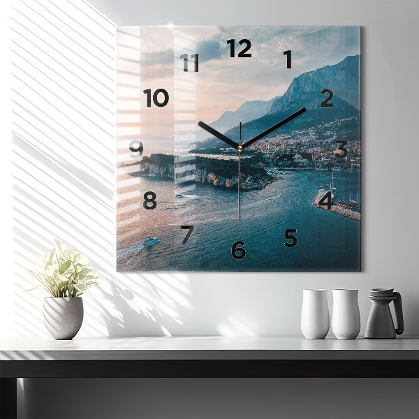 Reloj de pared cuadrado Isla en Croacia