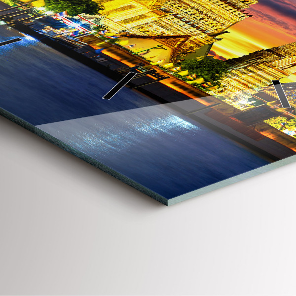 Reloj de pared cuadrado Templo en Bangkok