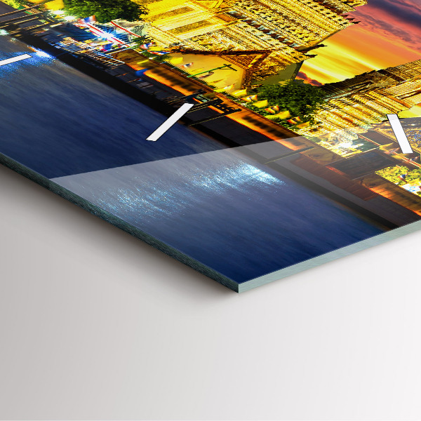 Reloj de pared cuadrado Templo en Bangkok