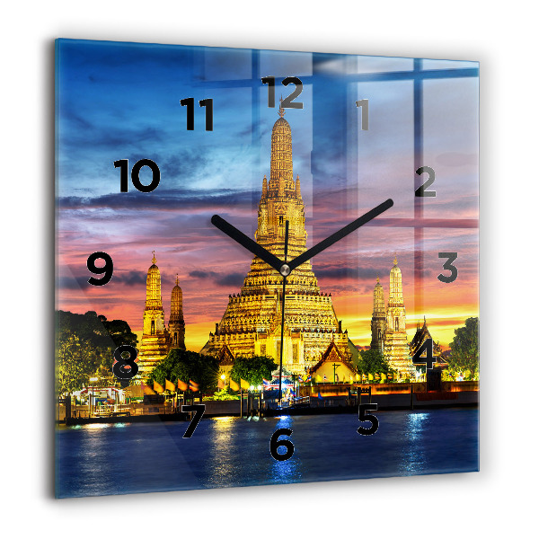 Reloj de pared cuadrado Templo en Bangkok