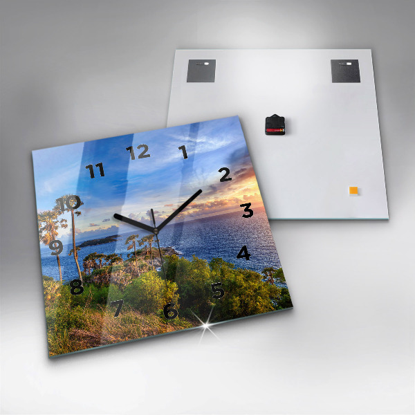 Reloj de pared cuadrado Phuket en Tailandia