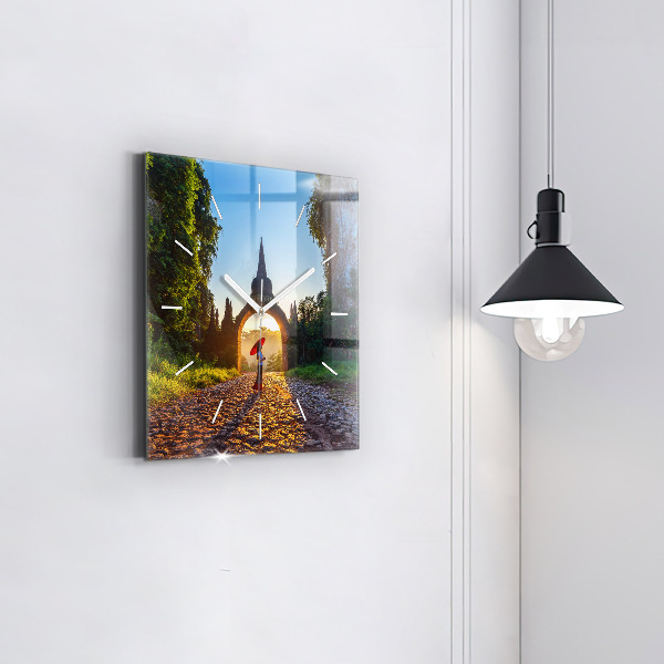 Reloj cuadrado Parque Surat Thani Tailandia