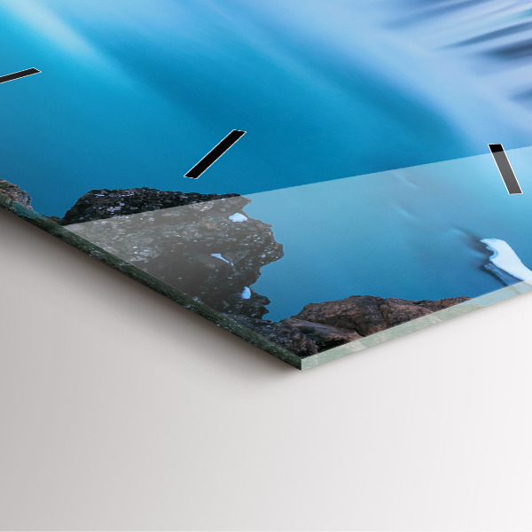 Reloj de pared cuadrado Cascada de Godafoss Islandia