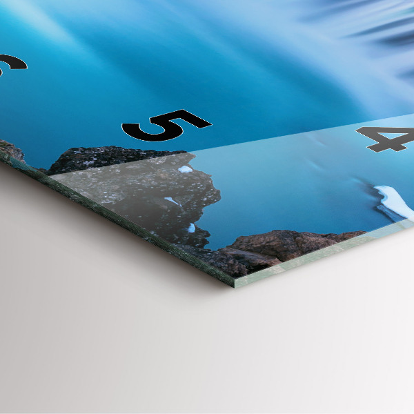 Reloj de pared cuadrado Cascada de Godafoss Islandia