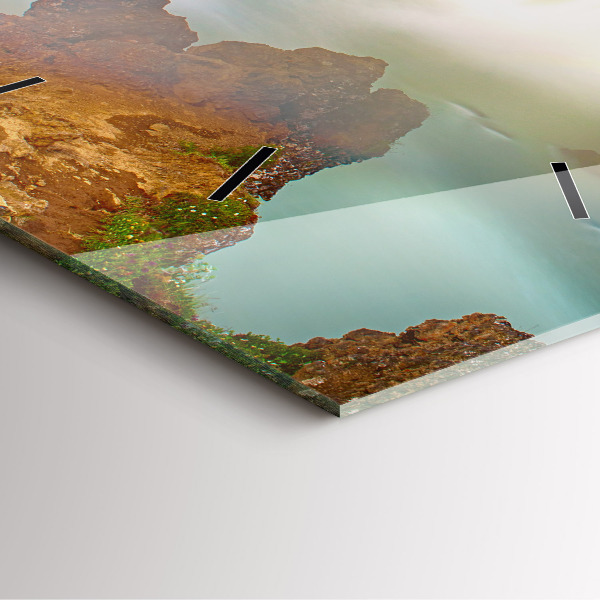 Reloj cuadrado Godafoss en Islandia