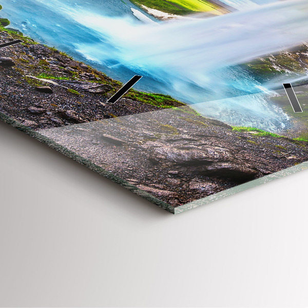 Reloj de pared cuadrado Cascada en Islandia