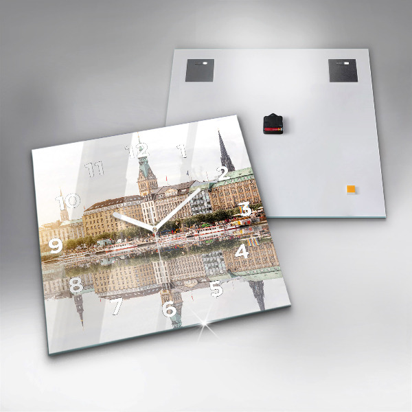 Reloj cuadrado Río Hamburgo, Alemania