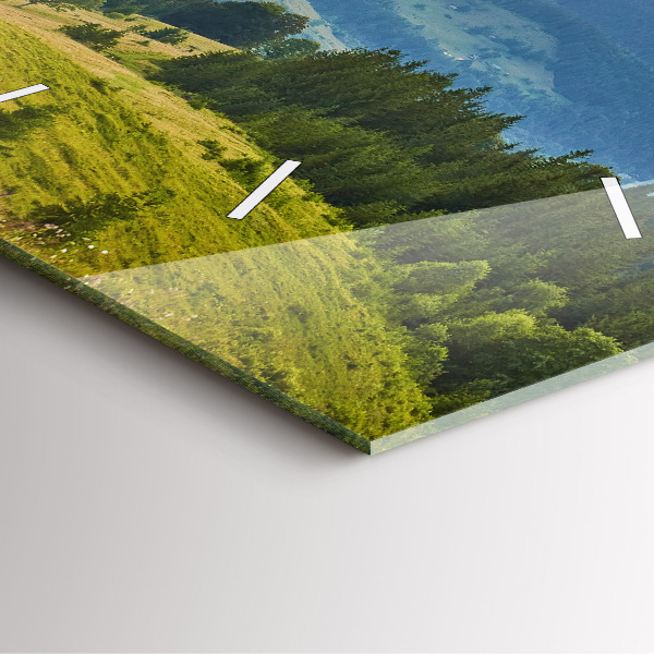 Reloj de pared cuadrado Paisaje con bosques