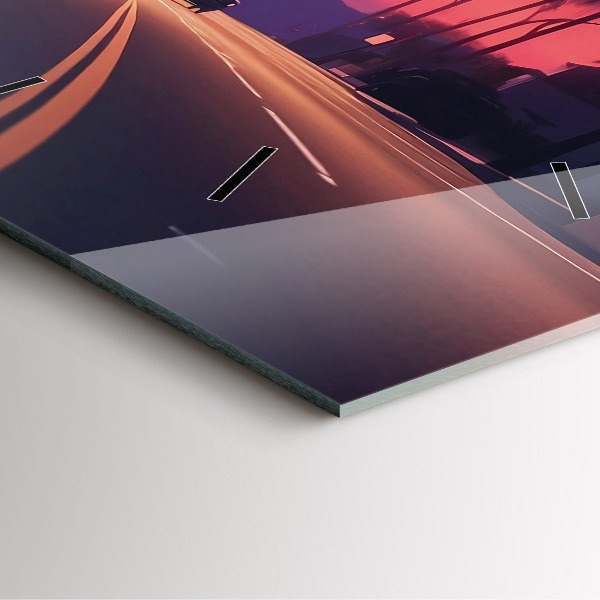 Reloj de pared cuadrado Puesta de sol en Los Ángeles