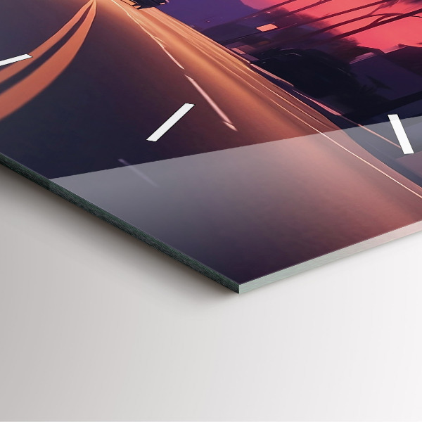 Reloj de pared cuadrado Puesta de sol en Los Ángeles