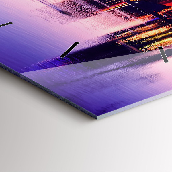 Reloj de pared cuadrado Río Hamburgo Alemania