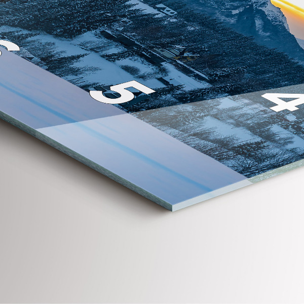 Reloj de pared cuadrado Paisaje de montaña