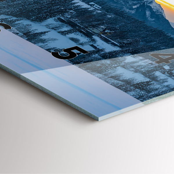 Reloj de pared cuadrado Paisaje de montaña