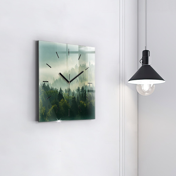 Reloj de pared cuadrado Amanecer Beskids