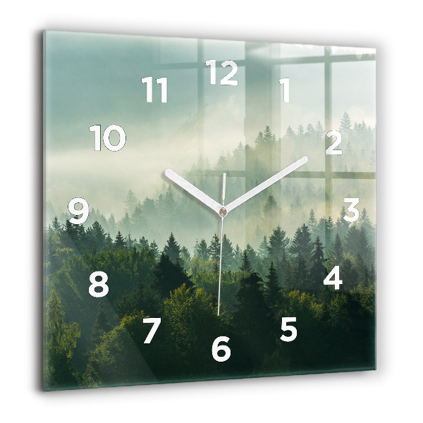 Reloj de pared cuadrado Amanecer Beskids