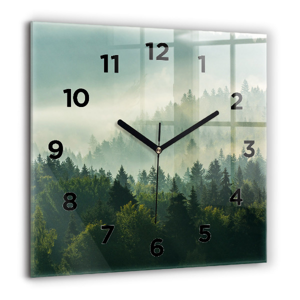 Reloj de pared cuadrado Amanecer Beskids