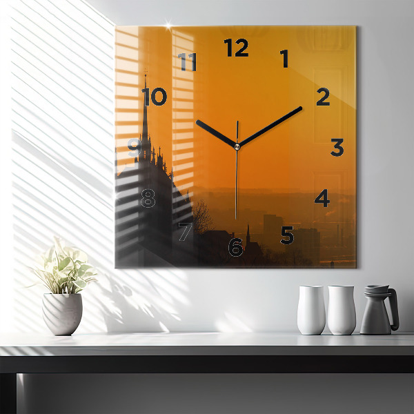 Reloj cuadrado Vista de la catedral de Brno