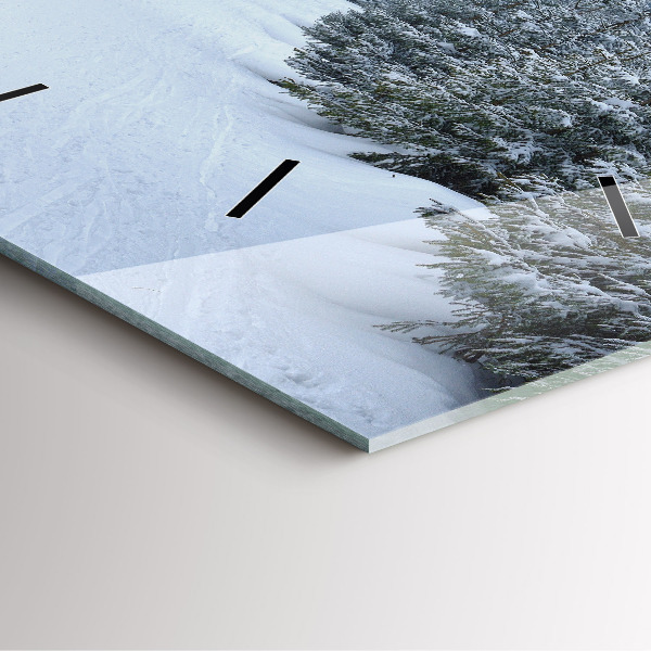 Reloj cuadrado Montañas gigantes checas en invierno