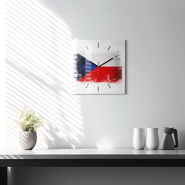 Reloj cuadrado Bandera de la República Checa