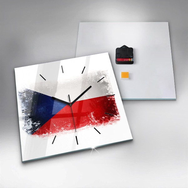 Reloj cuadrado Bandera de la República Checa