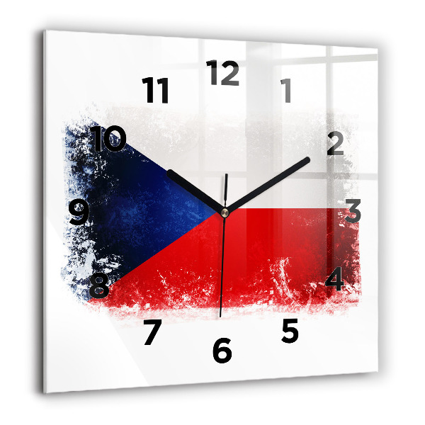 Reloj cuadrado Bandera de la República Checa