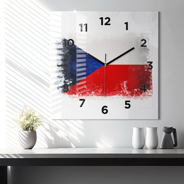Reloj cuadrado Bandera de la República Checa