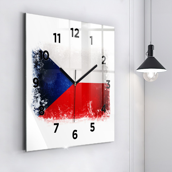 Reloj cuadrado Bandera de la República Checa