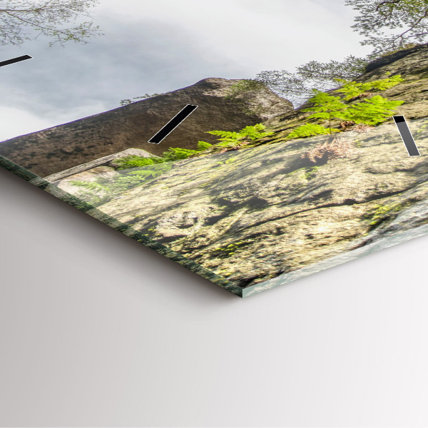 Reloj de pared cuadrado Ciudad del rock en la República Checa