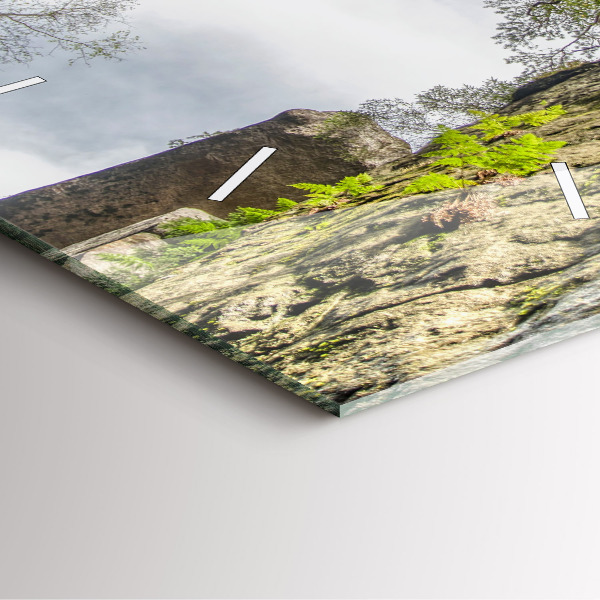 Reloj de pared cuadrado Ciudad del rock en la República Checa