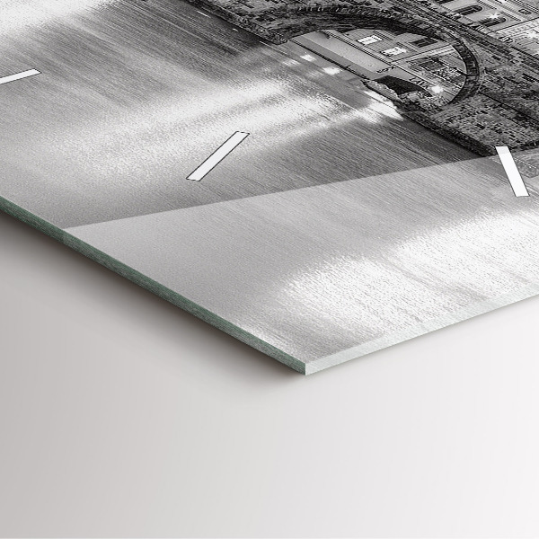 Reloj cuadrado Vista del Puente de Carlos Praga