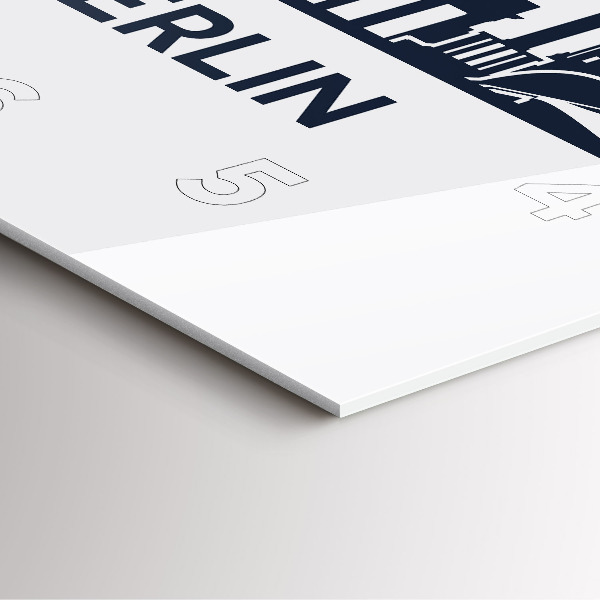 Reloj de pared cuadrado Ilustración de la ciudad de Berlín