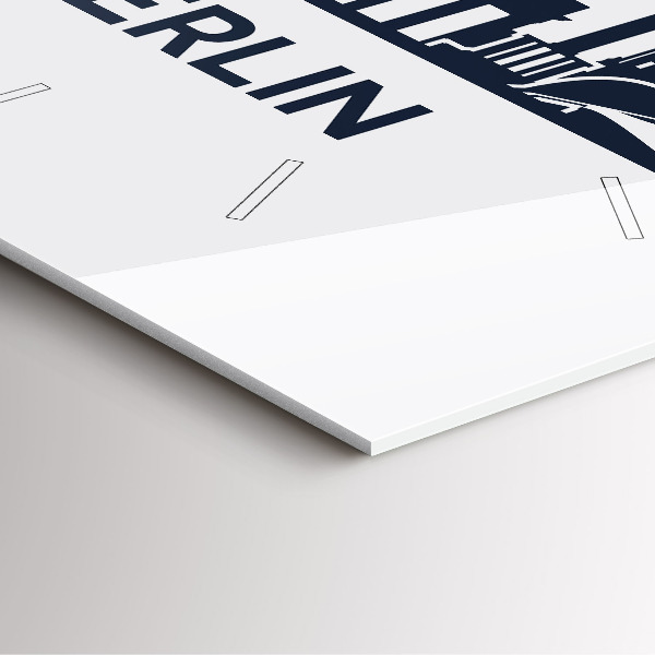 Reloj de pared cuadrado Ilustración de la ciudad de Berlín