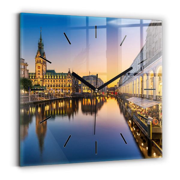 Reloj cuadrado Ayuntamiento de Hamburgo