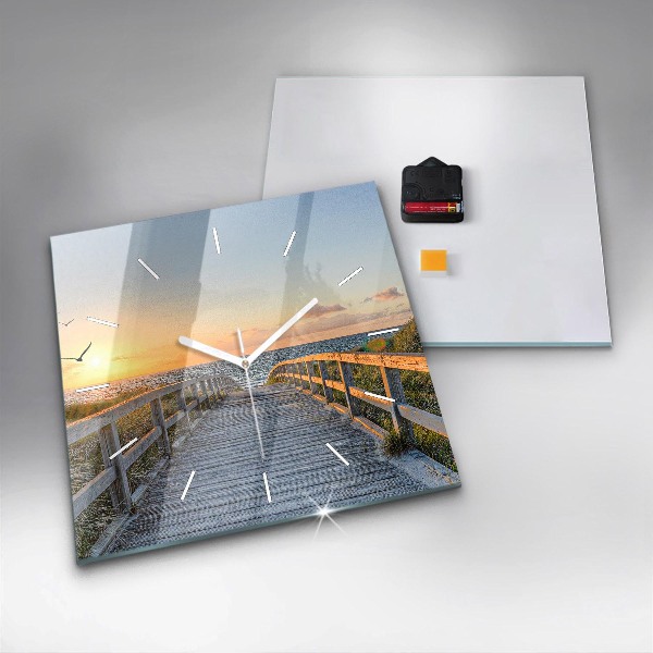 Reloj de pared cuadrado Vacaciones en la playa