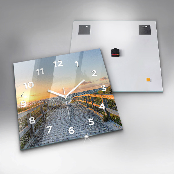 Reloj de pared cuadrado Vacaciones en la playa