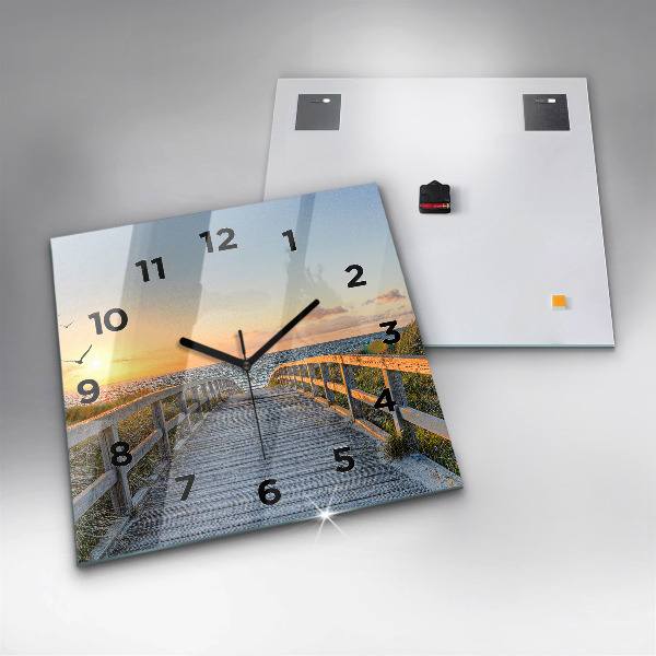 Reloj de pared cuadrado Vacaciones en la playa