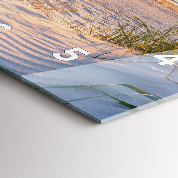 Reloj cuadrado Puesta de sol sobre el mar