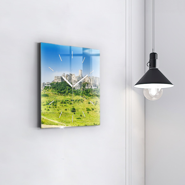Reloj cuadrado Castillo de Spiš en Eslovaquia